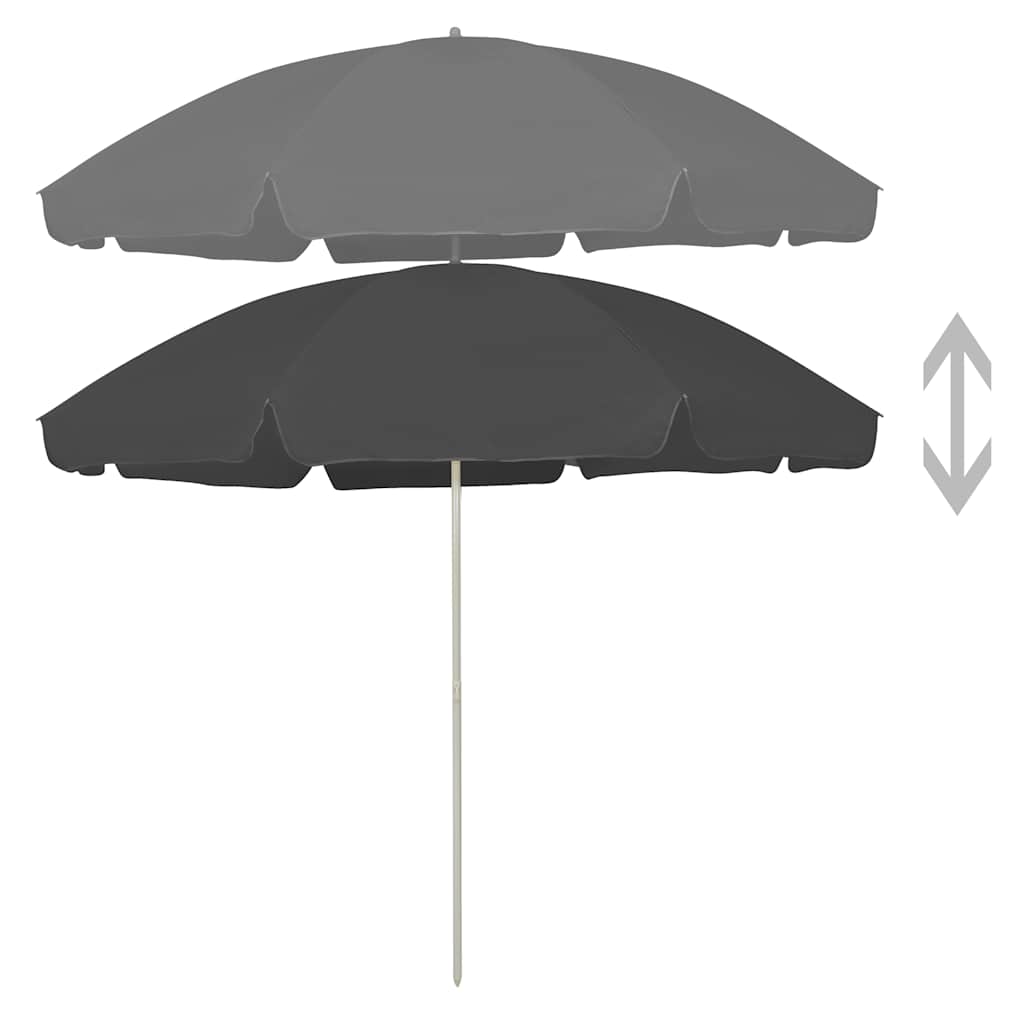 vidaXL Parasol plażowy, antracytowy, 300 cm