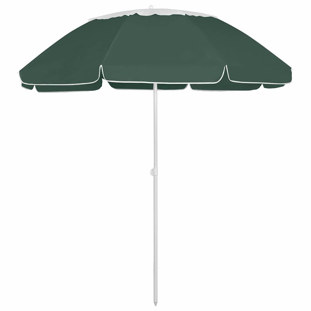 vidaXL Parasol plażowy, zielony, 300 cm