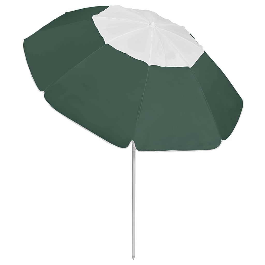 vidaXL Parasol plażowy, zielony, 300 cm