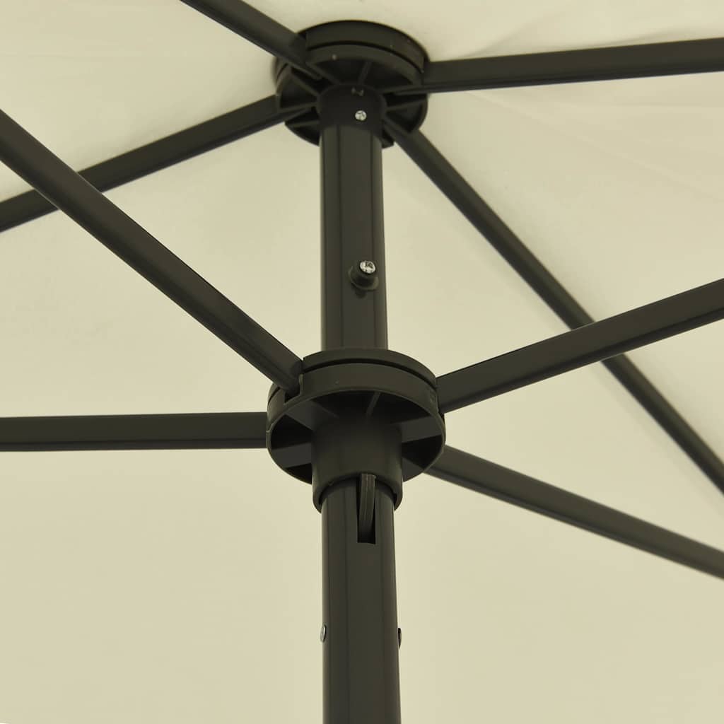 vidaXL Parasol plażowy, piaskowy żółty, 180x120 cm
