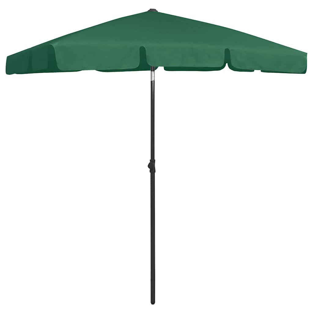 vidaXL Parasol plażowy, zielony, 180x120 cm