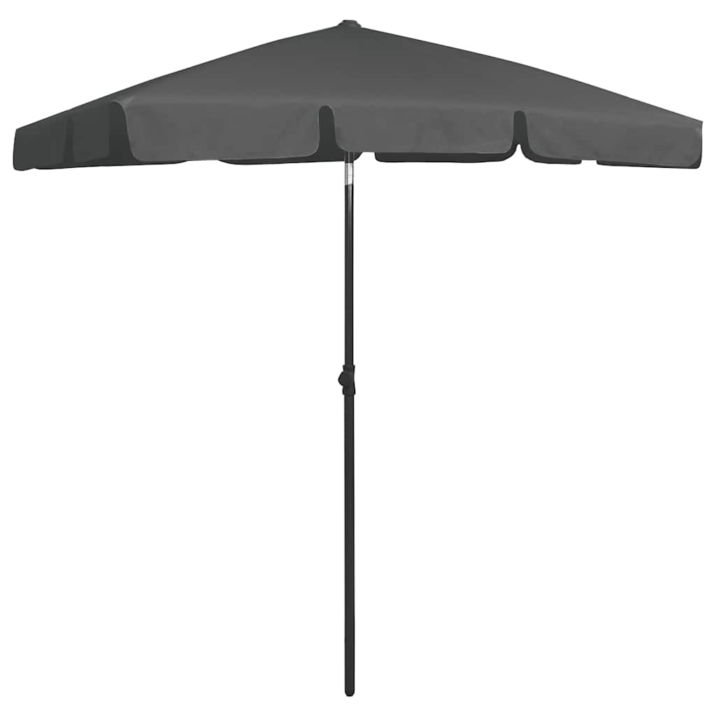 vidaXL Parasol plażowy, antracytowy, 180x120 cm