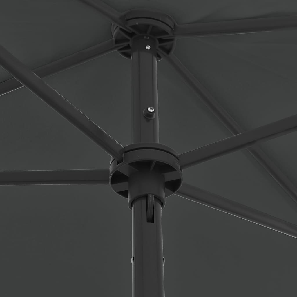 vidaXL Parasol plażowy, antracytowy, 180x120 cm