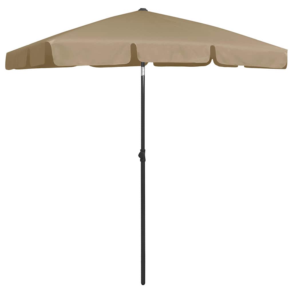 vidaXL Parasol plażowy, taupe, 180x120 cm