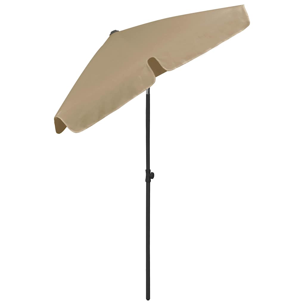 vidaXL Parasol plażowy, taupe, 180x120 cm