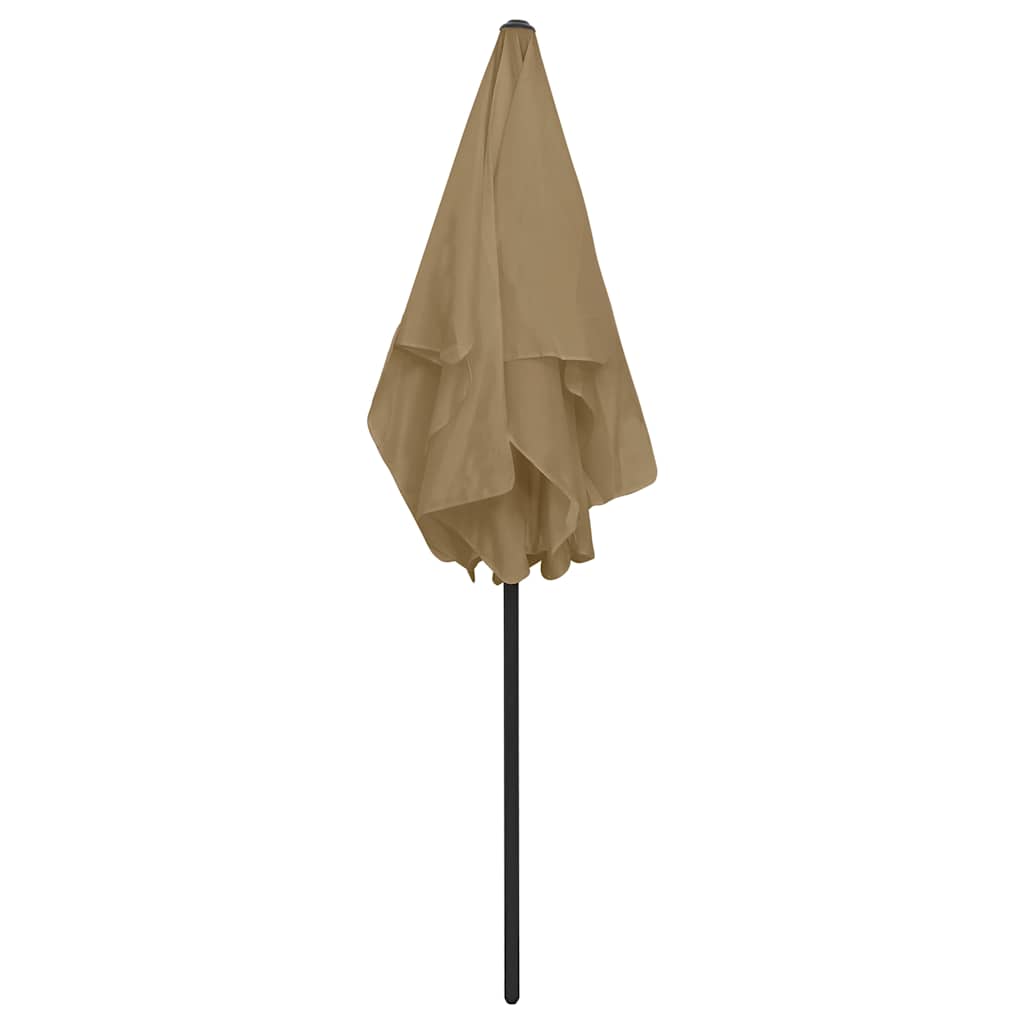 vidaXL Parasol plażowy, taupe, 180x120 cm