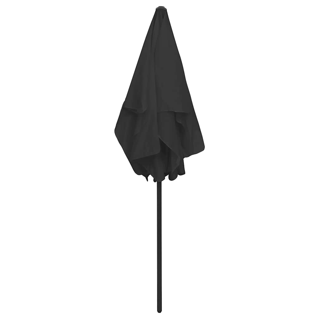 vidaXL Parasol plażowy, czarny, 180x120 cm