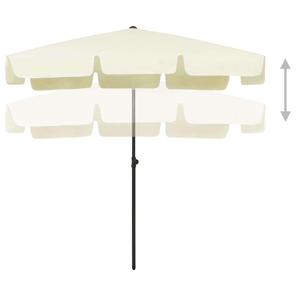 vidaXL Parasol plażowy, piaskowy żółty, 200x125 cm