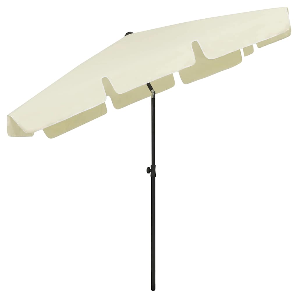 vidaXL Parasol plażowy, piaskowy żółty, 200x125 cm