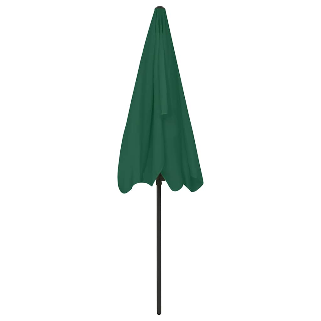 vidaXL Parasol plażowy, zielony, 200x125 cm