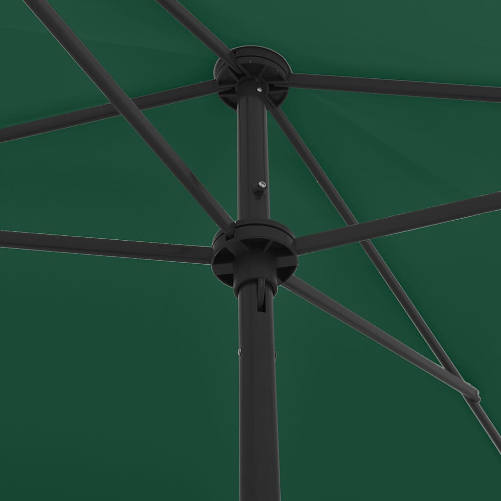 vidaXL Parasol plażowy, zielony, 200x125 cm