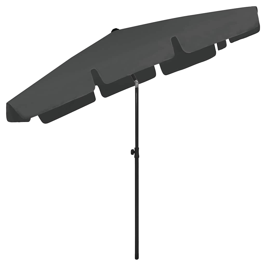 vidaXL Parasol plażowy, antracytowy, 200x125 cm