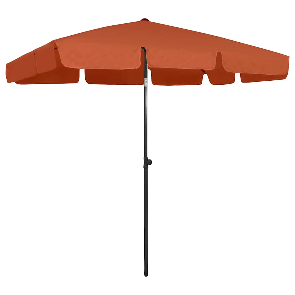 vidaXL Parasol plażowy, terakota, 200x125 cm