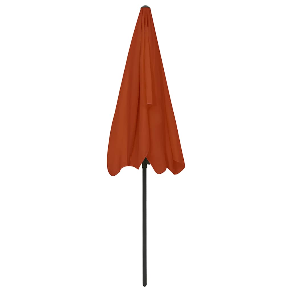 vidaXL Parasol plażowy, terakota, 200x125 cm