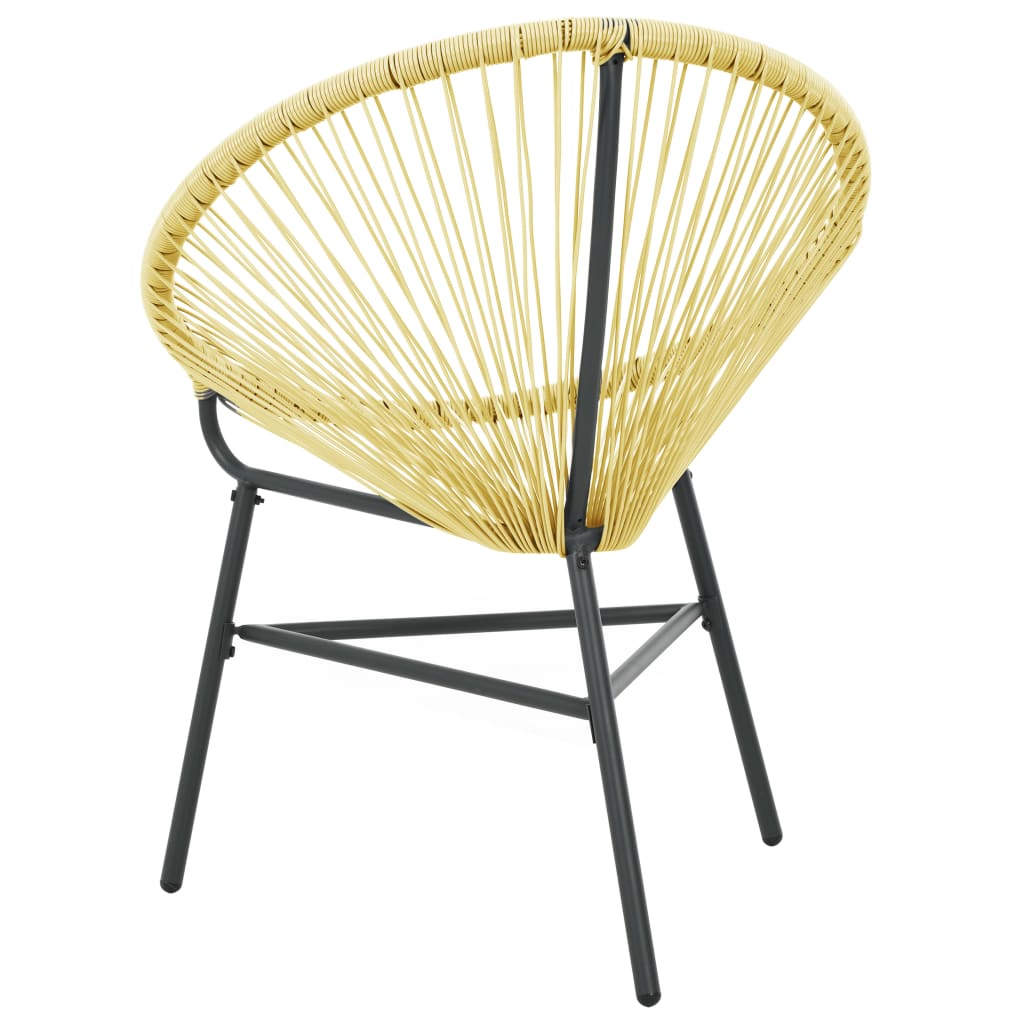 vidaXL Krzesło ogrodowe Acapulco, polirattan, beżowe