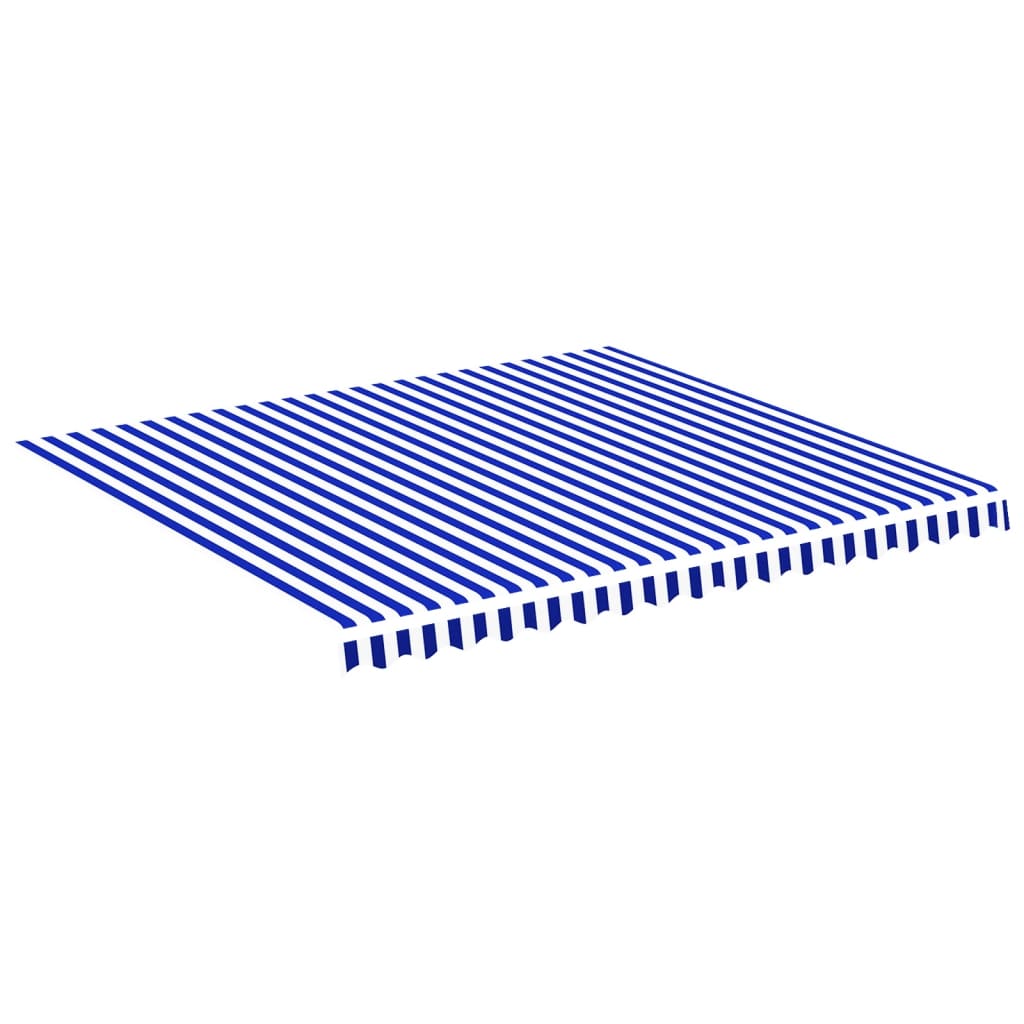 vidaXL Zapasowa tkanina na markizę, niebiesko-biała, 4x3,5 m
