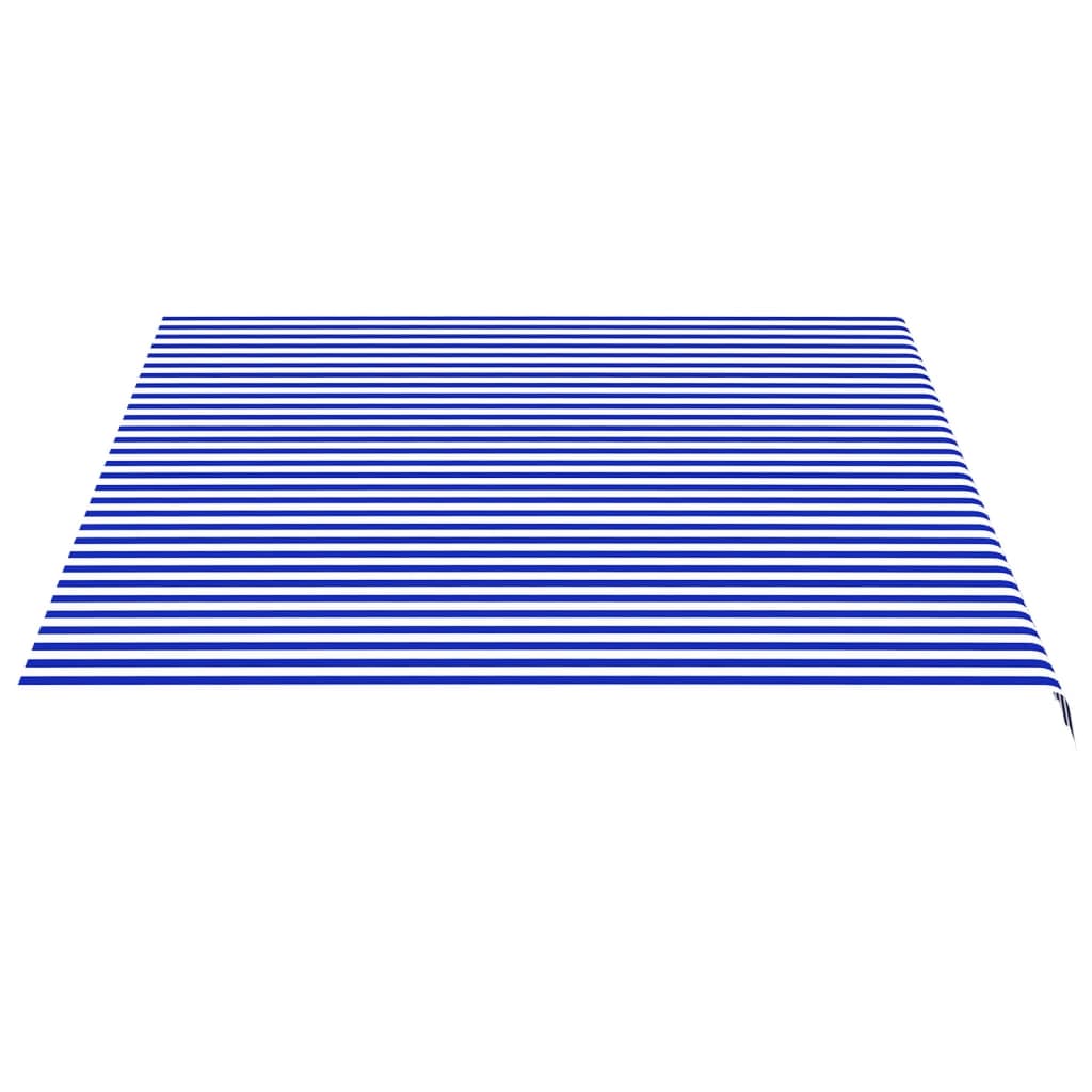 vidaXL Zapasowa tkanina na markizę, niebiesko-biała, 4,5x3,5 m