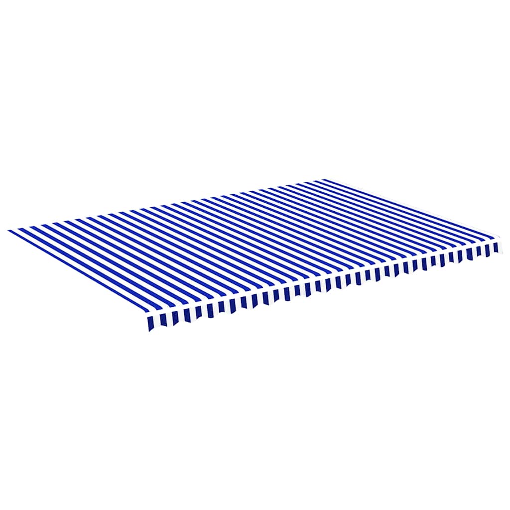 vidaXL Zapasowa tkanina na markizę, niebiesko-biała, 5 x 3,5 m