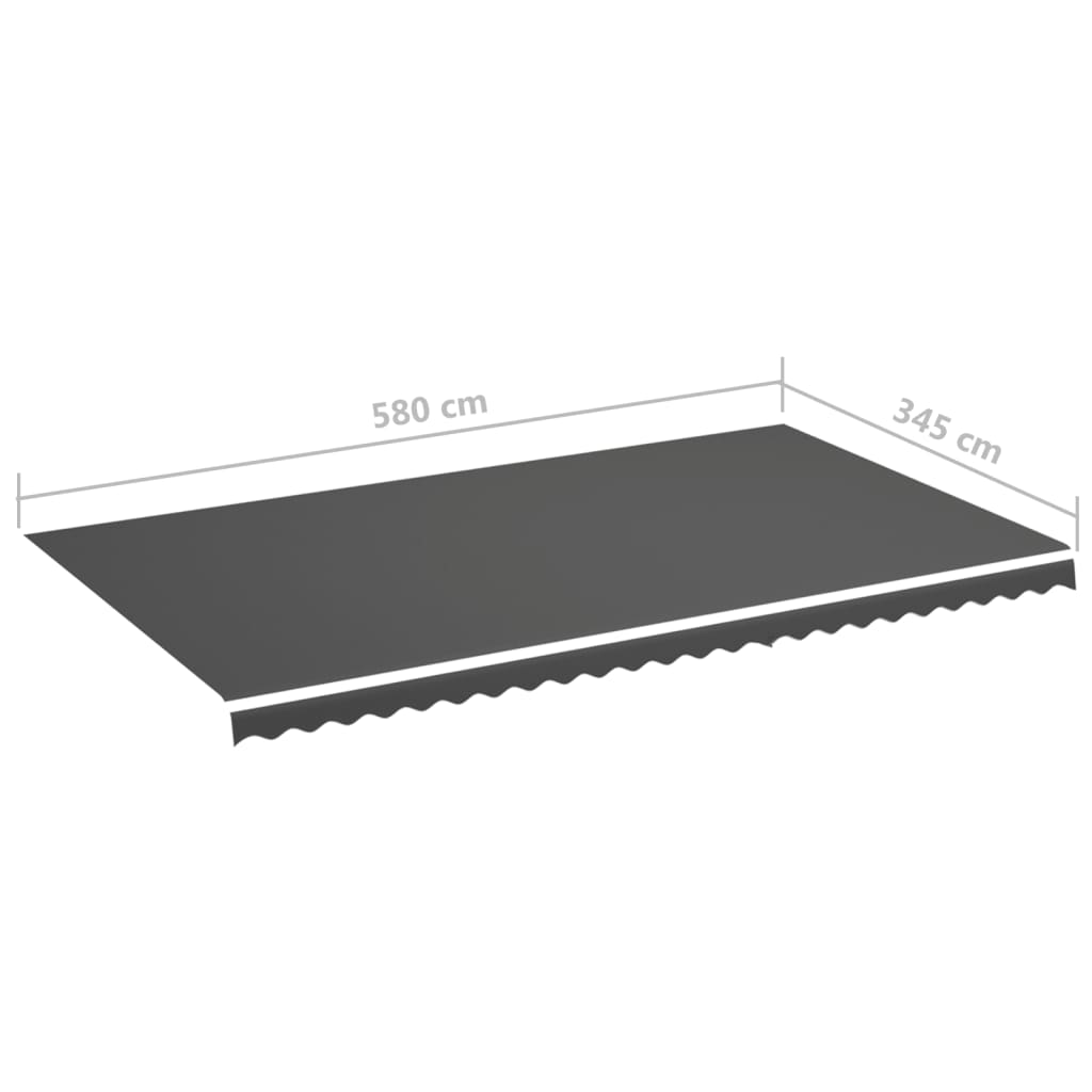 vidaXL Zapasowa tkanina na markizę, antracytowa, 6x3,5 m