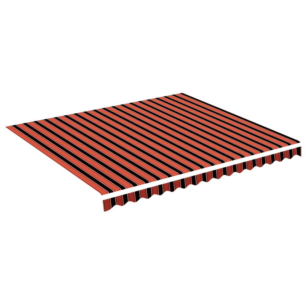 vidaXL Zapasowa tkanina na markizę, pomarańczowo i brązowa, 4x3,5 m