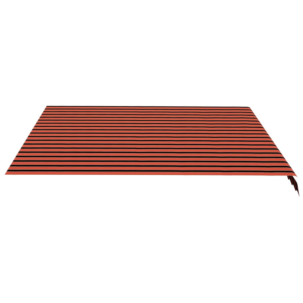 vidaXL Zapasowa tkanina na markizę, pomarańczowo i brązowa, 4x3,5 m