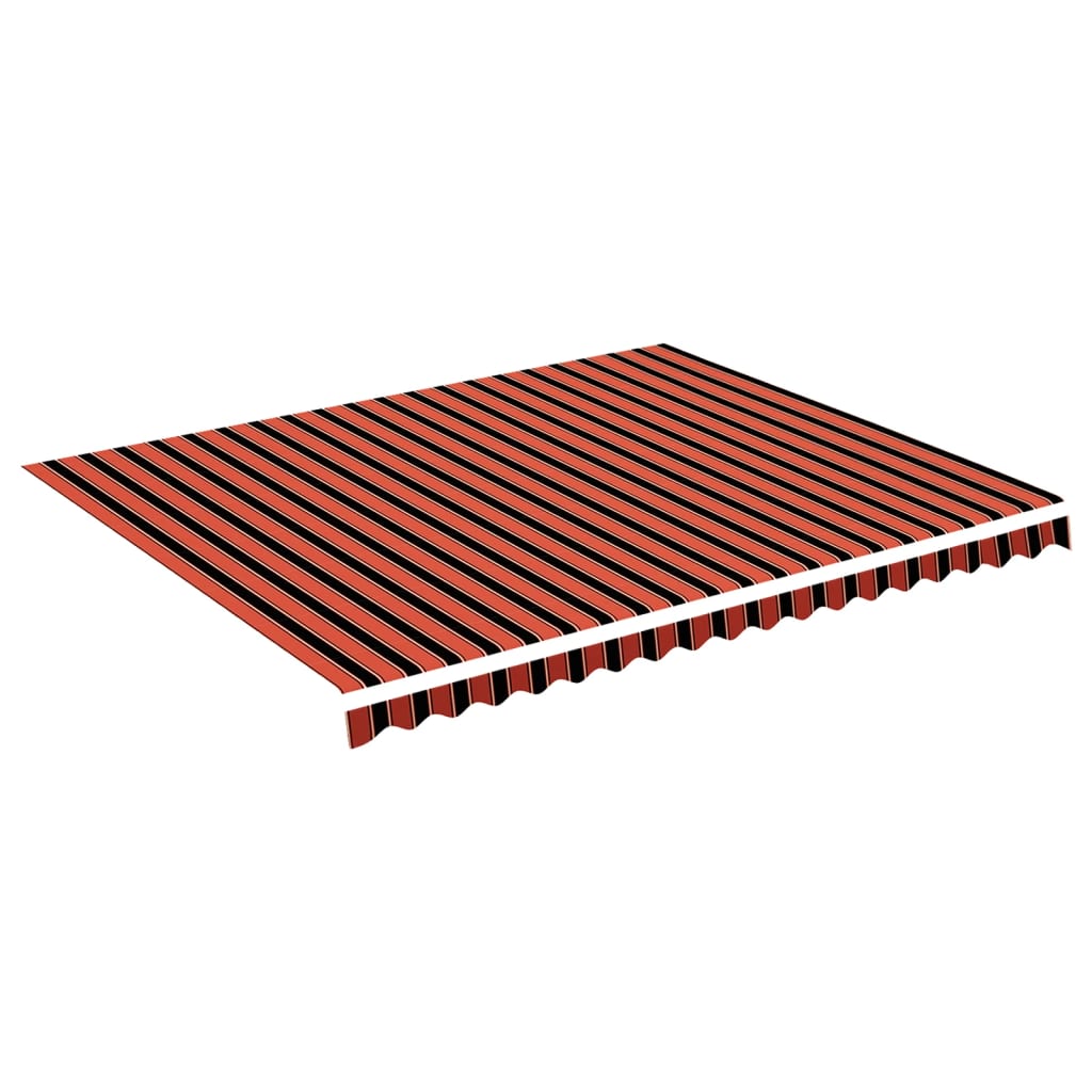 vidaXL Zapasowa tkanina na markizę, pomarańczowo i brązowa, 4,5x3,5 m