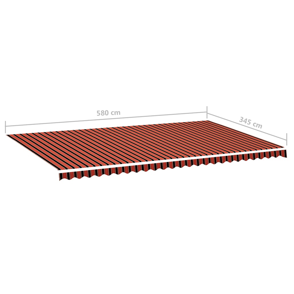 vidaXL Zapasowa tkanina na markizę, pomarańczowo-brązowa, 6x3,5 m