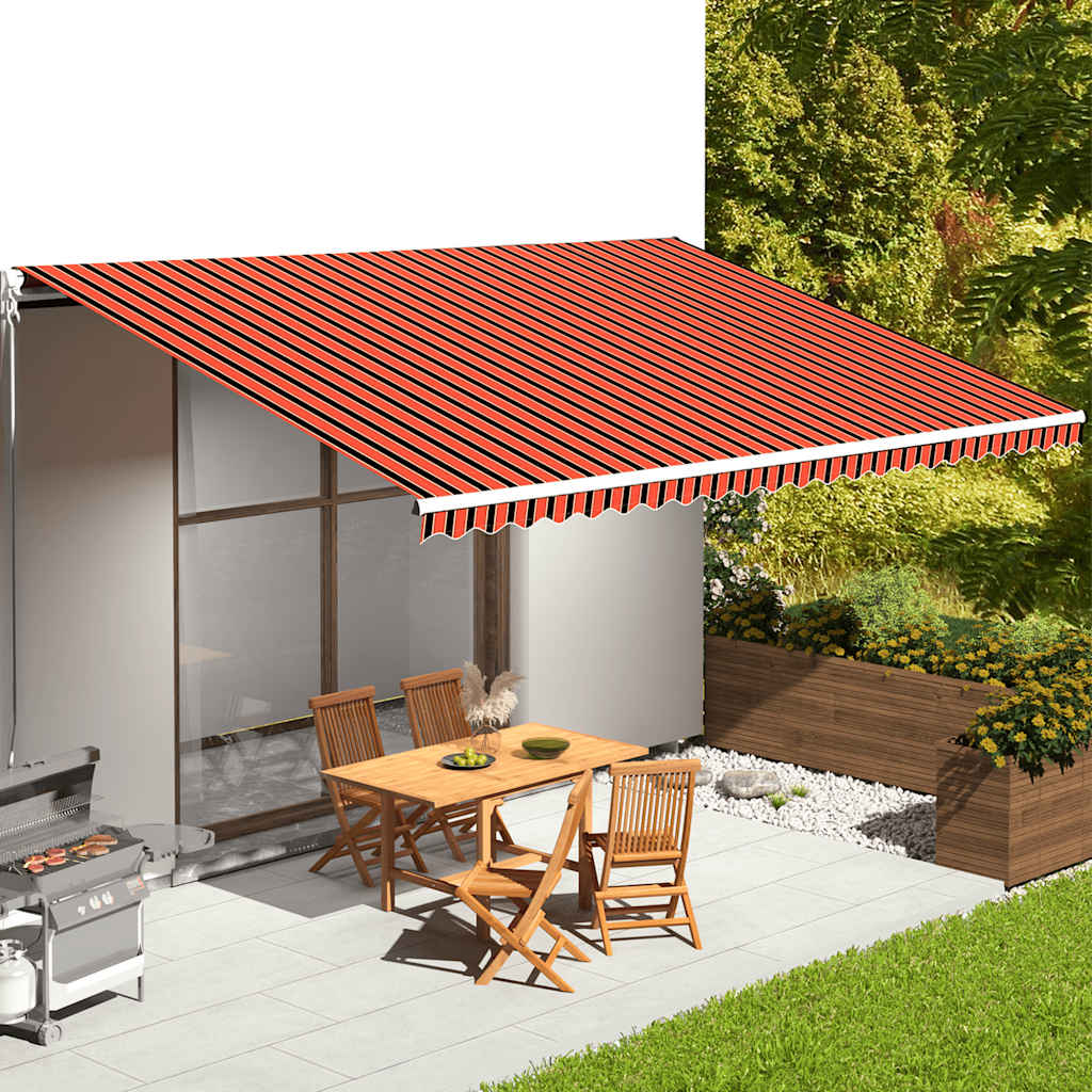 vidaXL Zapasowa tkanina na markizę, pomarańczowo-brązowa, 6x3,5 m