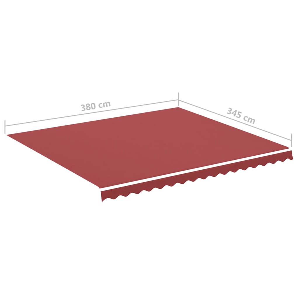 vidaXL Zapasowa tkanina na markizę, burgundowa, 4x3,5 m