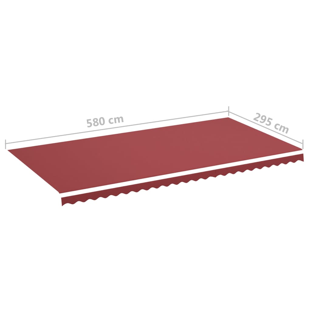 vidaXL Zapasowa tkanina na markizę, burgundowa, 6x3 m