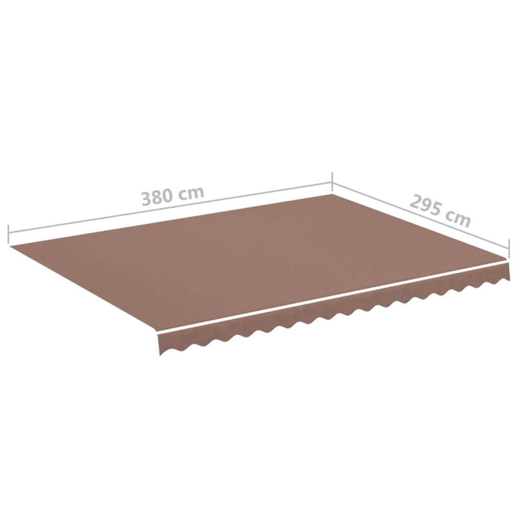 vidaXL Zapasowa tkanina na markizę, brązowa, 4x3 m
