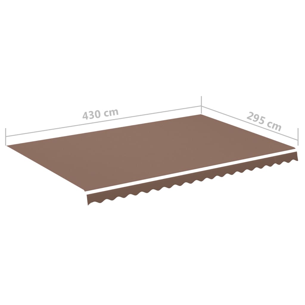 vidaXL Zapasowa tkanina na markizę, brązowa, 4,5x3 m
