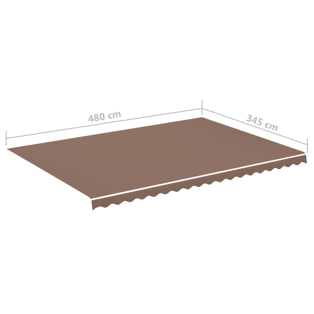 vidaXL Zapasowa tkanina na markizę, brązowa, 5x3,5 m