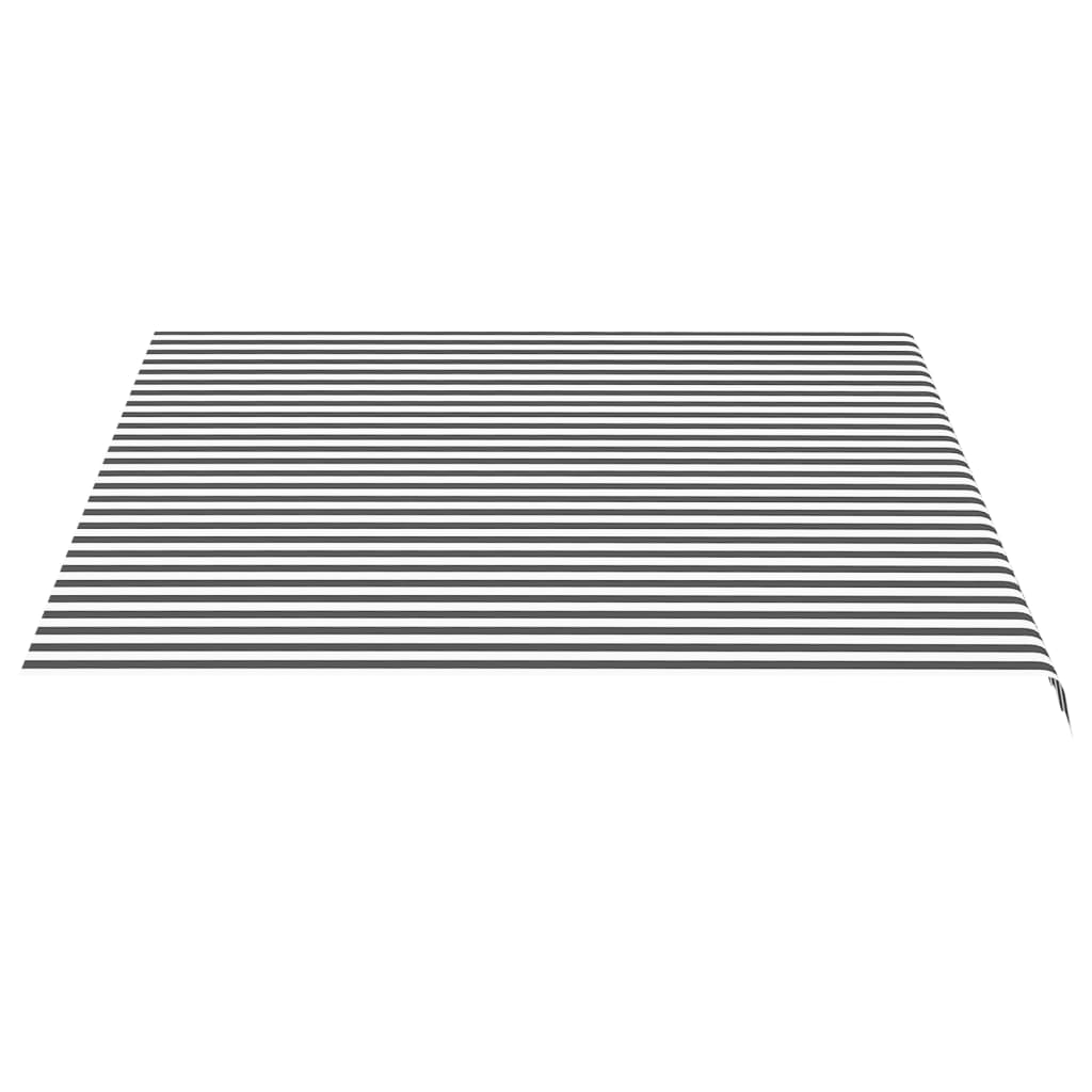 vidaXL Zapasowa tkanina na markizę, antracytowo-biała, 4x3,5 m