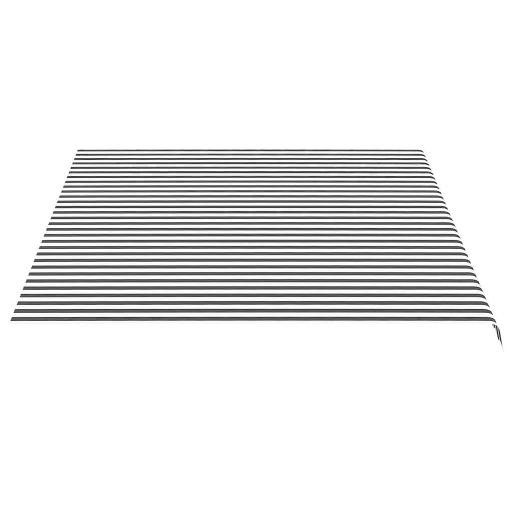 vidaXL Zapasowa tkanina na markizę, antracytowo-biała, 4,5x3,5 m