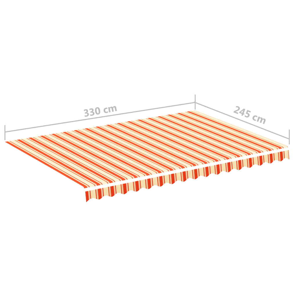 vidaXL Zapasowa tkanina na markizę, żółto-pomarańczowa, 3,5x2,5 m