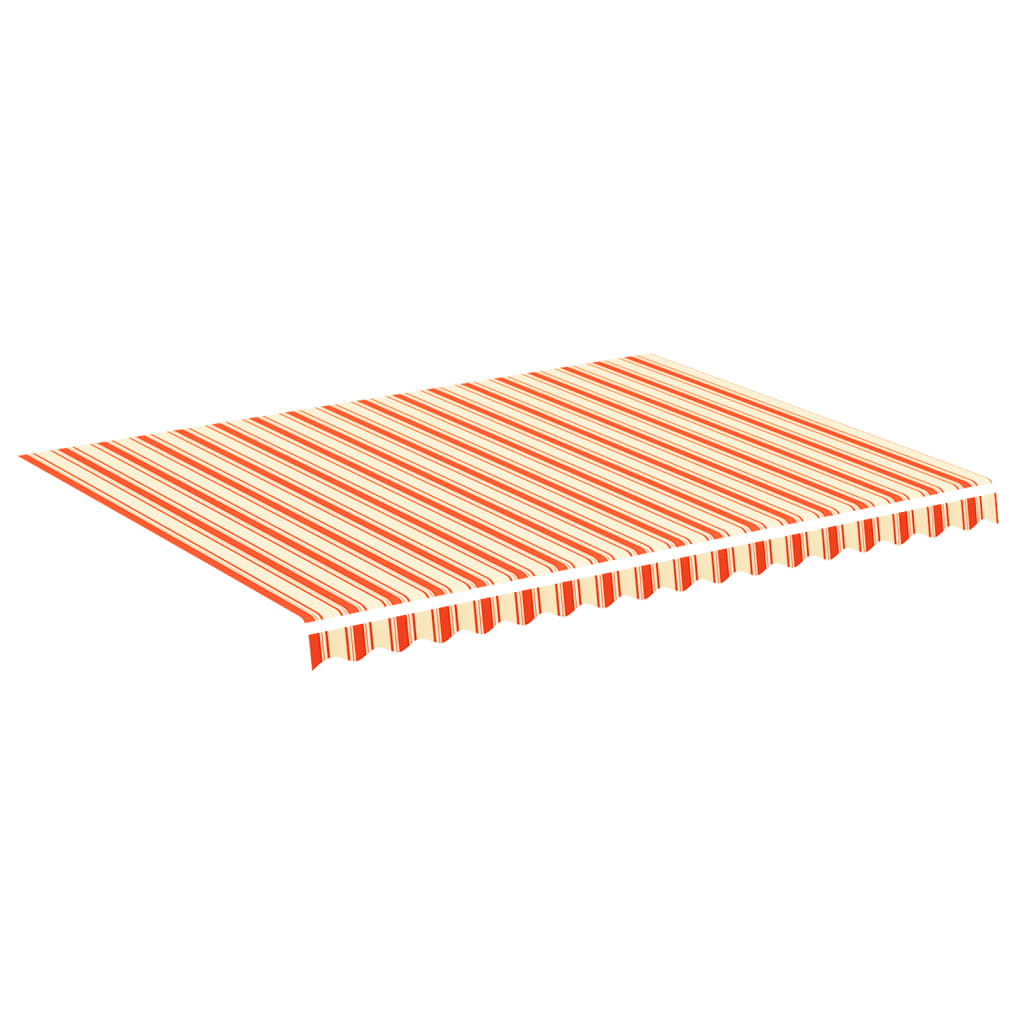 vidaXL Zapasowa tkanina na markizę, żółto-pomarańczowa, 4x3 m, poliester