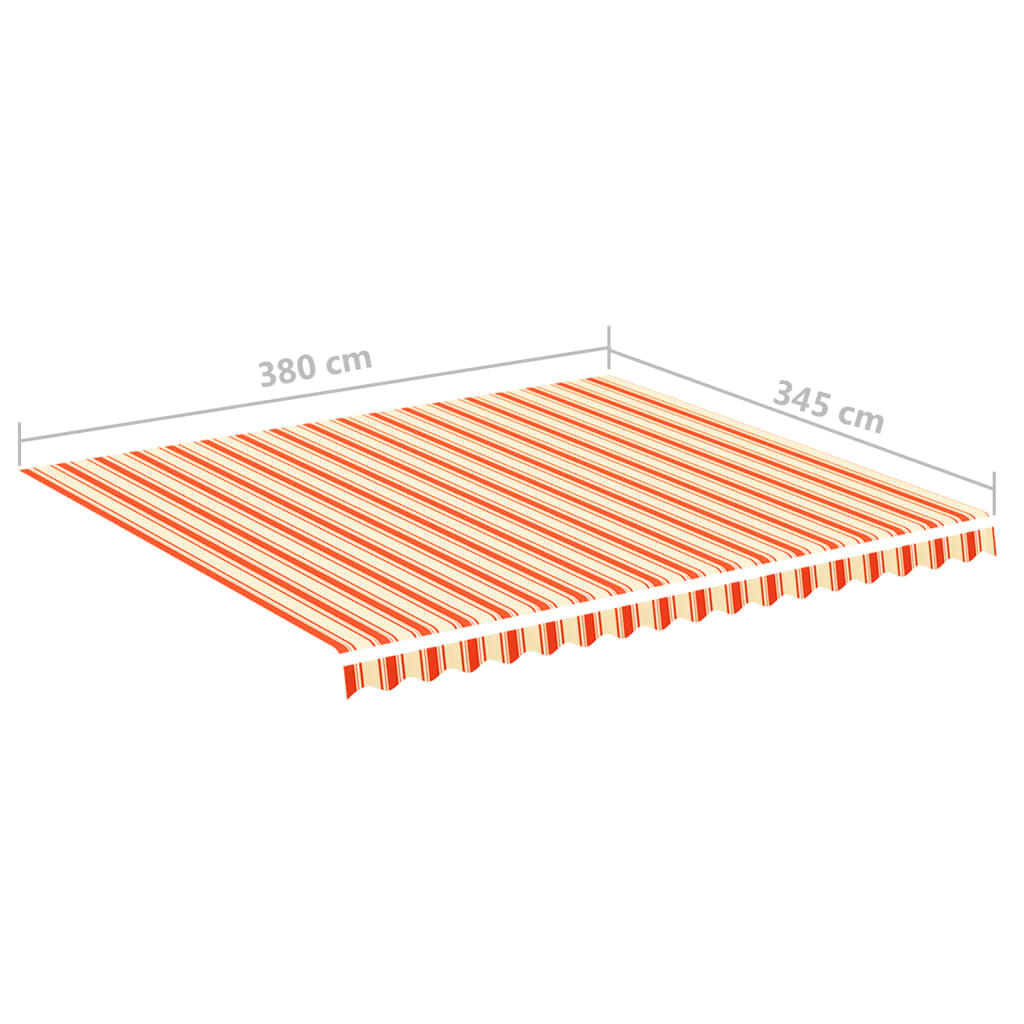 vidaXL Zapasowa tkanina na markizę, żółto-pomarańczowa, 4x3,5 m
