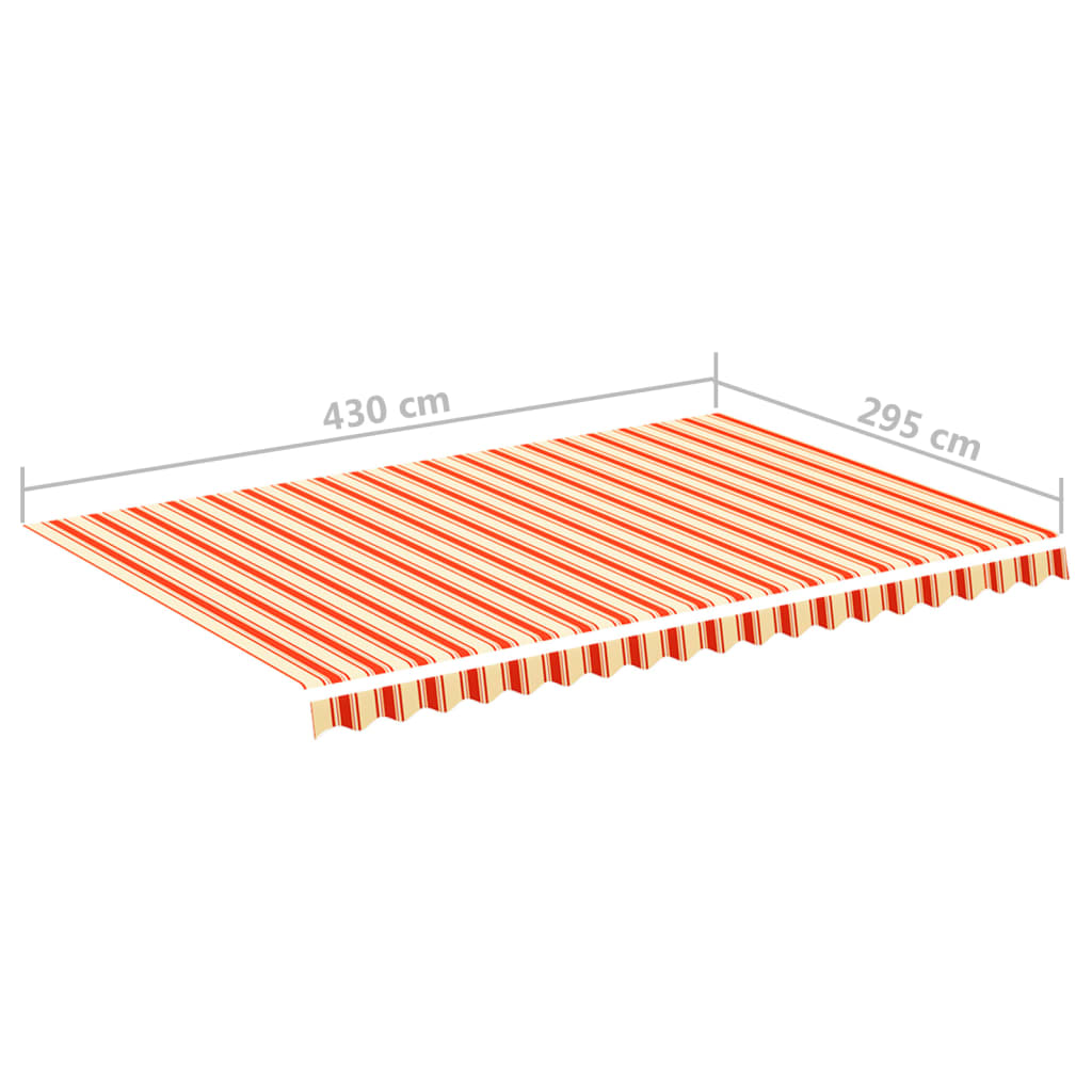 vidaXL Zapasowa tkanina na markizę, żółto-pomarańczowa, 4,5x3 m