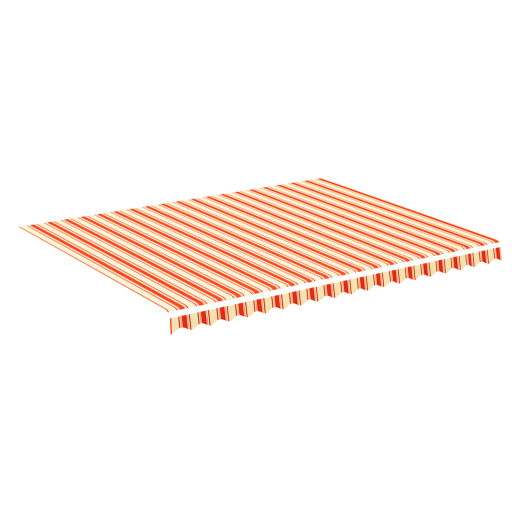 vidaXL Zapasowa tkanina na markizę, żółto-pomarańczowa, 4,5x3,5 m, poliester