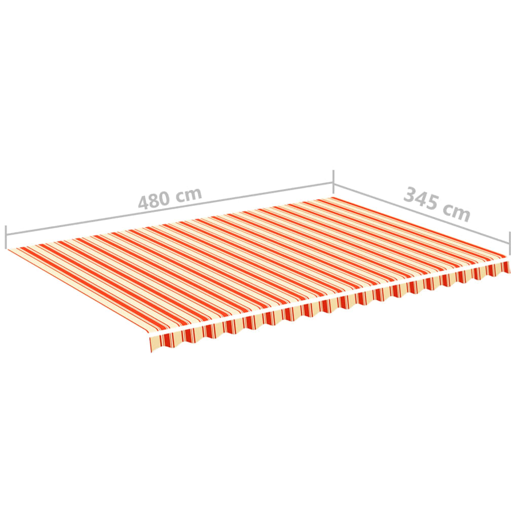 vidaXL Zapasowa tkanina na markizę, żółto-pomarańczowa, 5x3,5 m