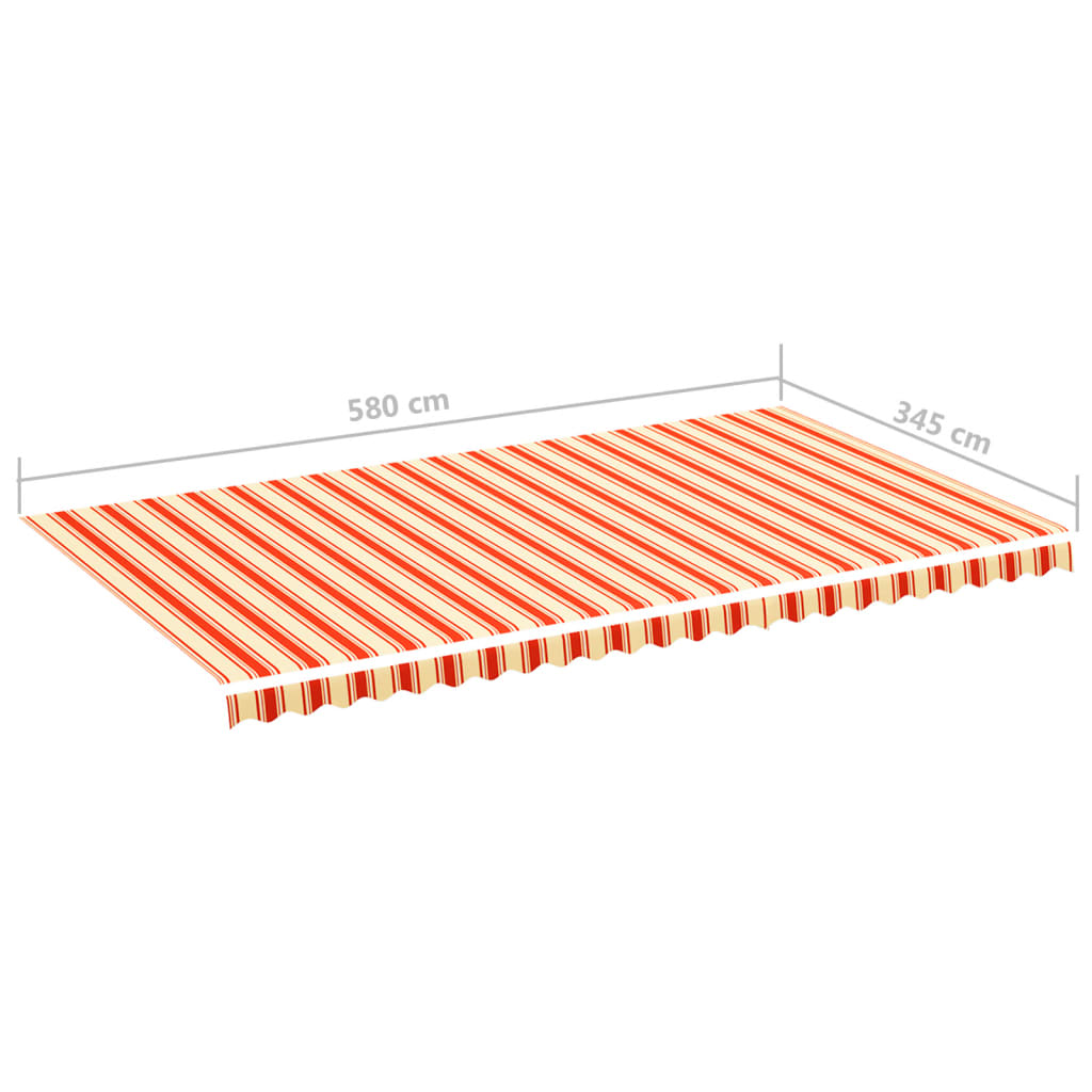 vidaXL Zapasowa tkanina na markizę, żółto-pomarańczowa, 6x3,5 m