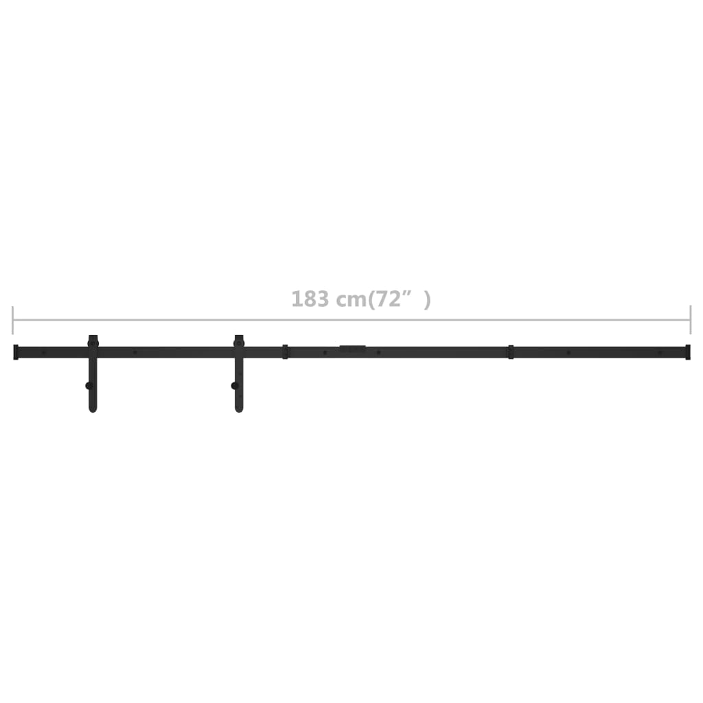 vidaXL System do drzwi przesuwnych do mebli, stal węglowa, 183 cm