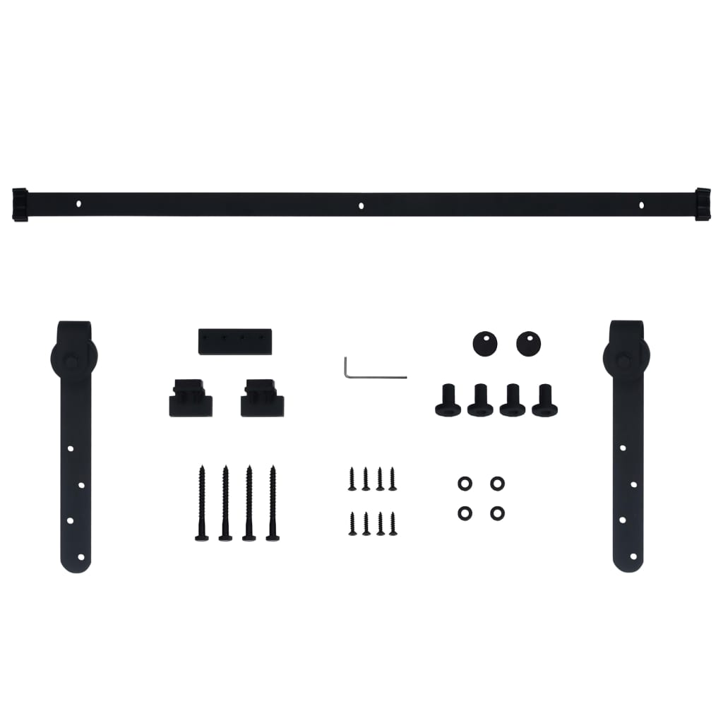 vidaXL System montażu drzwi przesuwnych do mebli, stal węglowa, 122 cm