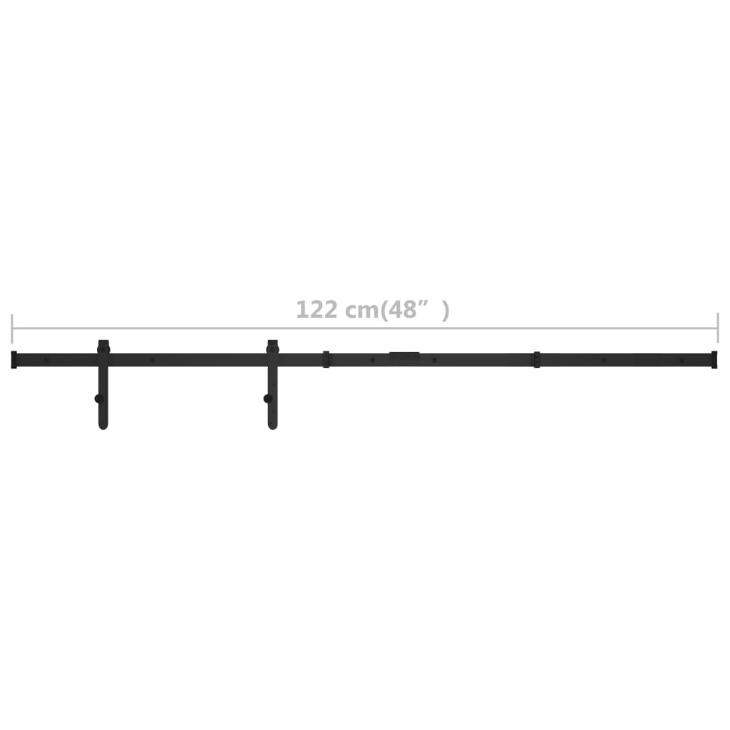 vidaXL System montażu drzwi przesuwnych do mebli, stal węglowa, 122 cm