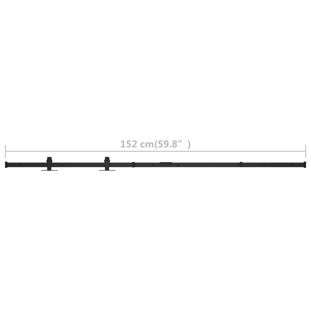 vidaXL System do drzwi przesuwnych do mebli, stal węglowa, 152 cm