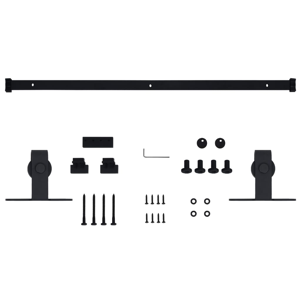 vidaXL System montażu drzwi przesuwnych do mebli, stal węglowa, 122 cm
