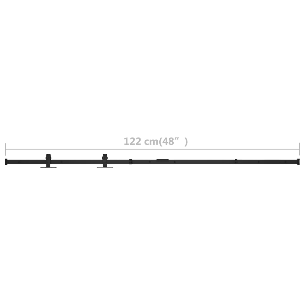 vidaXL System montażu drzwi przesuwnych do mebli, stal węglowa, 122 cm