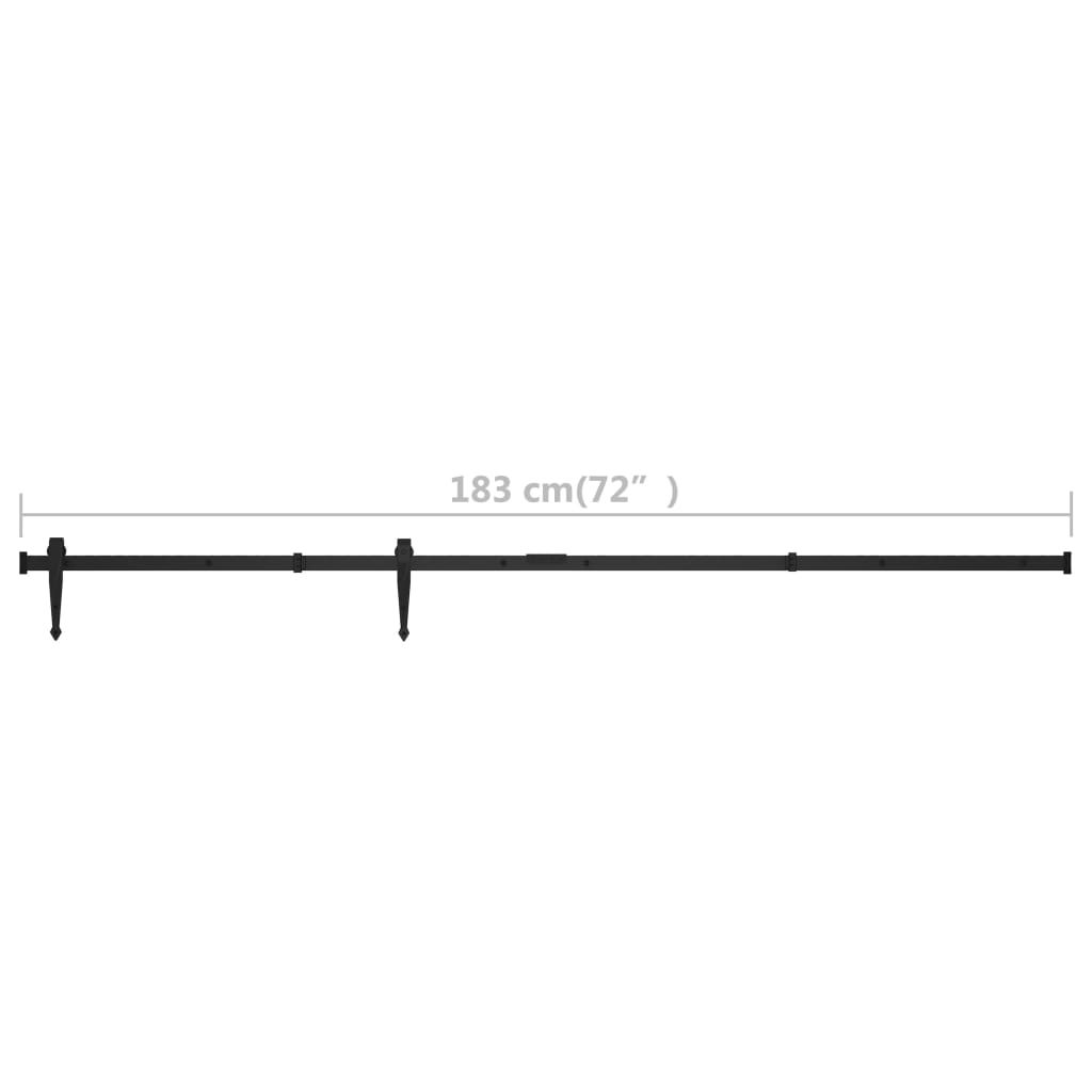 vidaXL System do drzwi przesuwnych do mebli, stal węglowa, 183 cm