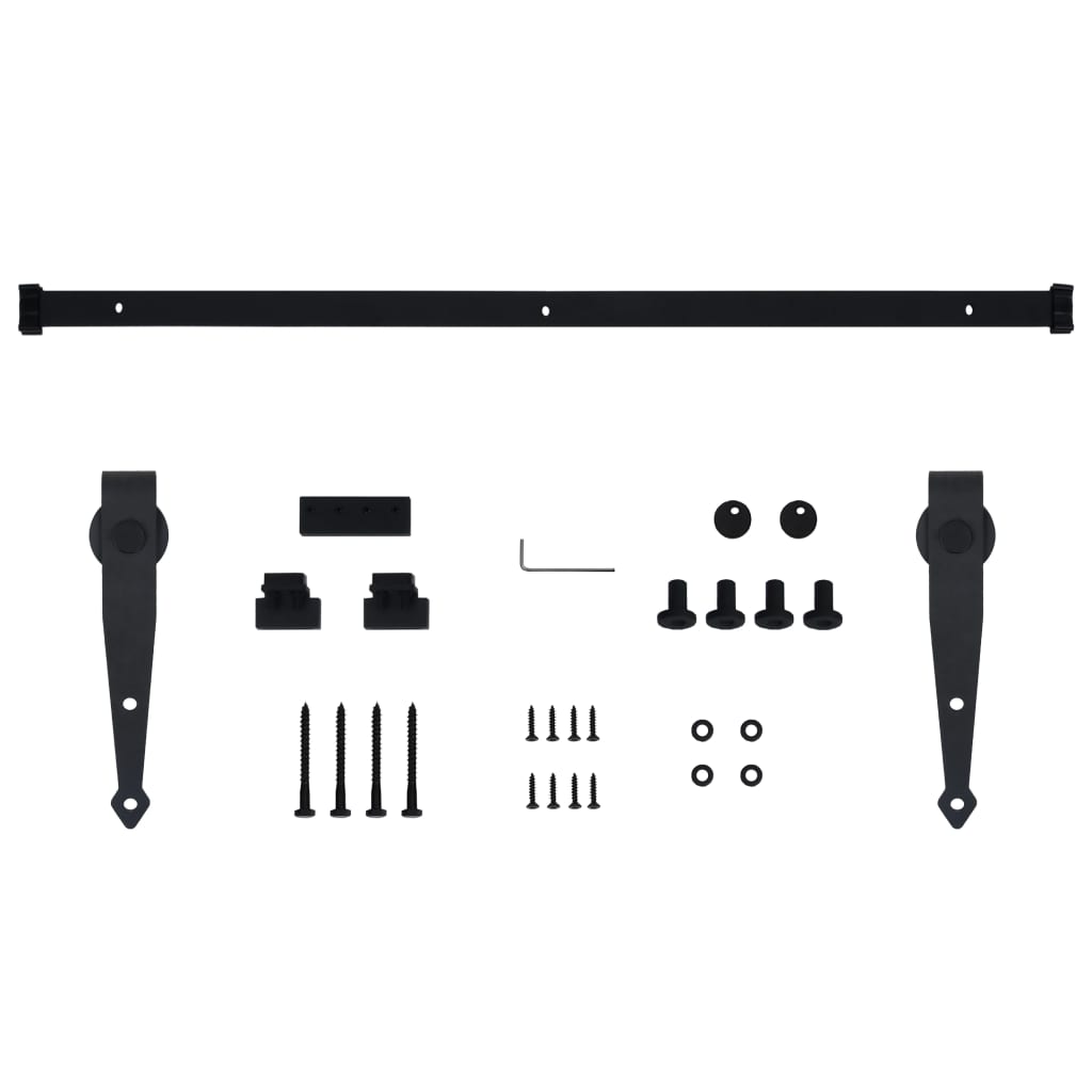 vidaXL System do drzwi przesuwnych do mebli, stal węglowa, 152 cm